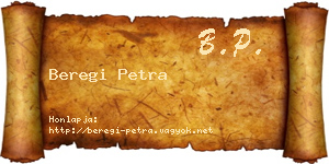 Beregi Petra névjegykártya